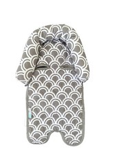 Goldbug Duo Head Support and Strap cover Baby Head Support Gray White EUC