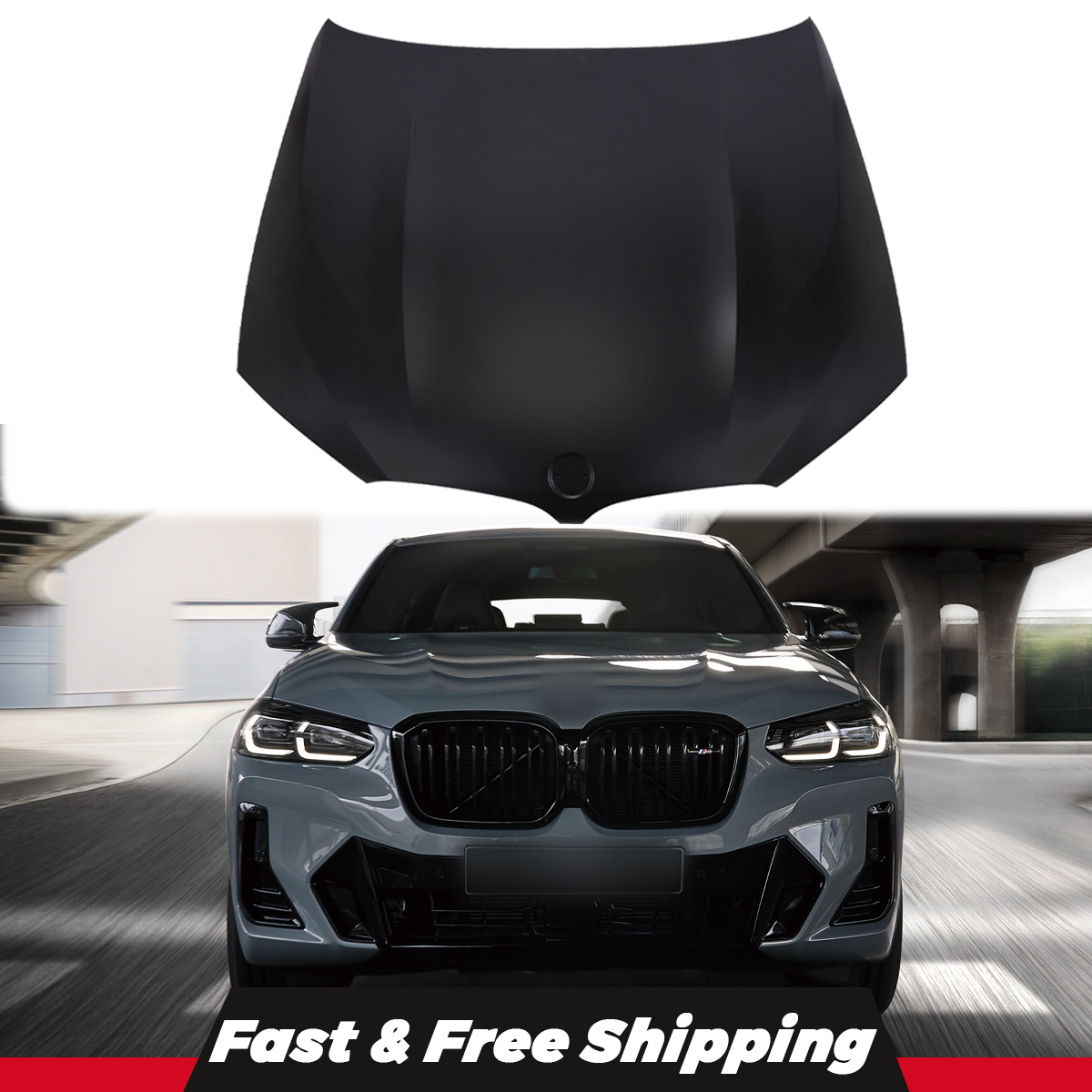 Hood Front Panel for BMW X4 X3 2018 2019 2020-2024