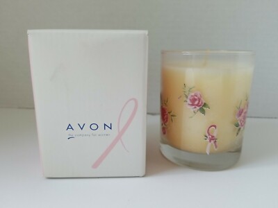 Vintage 2000 Avon Breast Cancer Crusade Candle Rose Scent New in Box