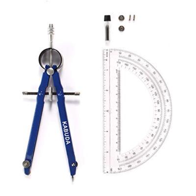 Professional Precision Compass Set, Metal Blue Professional Precision Compass