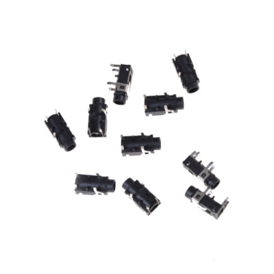 10 Pcs PCB Panel Mount 4 Pin 1/8'' 3.5mm Female Socket Stereo Headphone Jack .h7