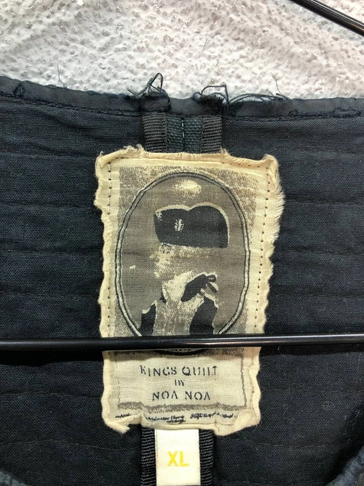 Casaco vintage feminino Noa Noa Kings Quilt seda/algodão GG - Imagem 4 de 4