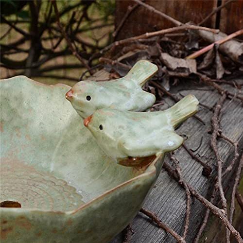Garden Bird Bath,Creative Bird Feeder Bird Bowl Ceramic Water Bath Bird ...