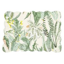 Parson Cotton Quilted Rectangular Placemat Set of Six or Napkins Set of Six