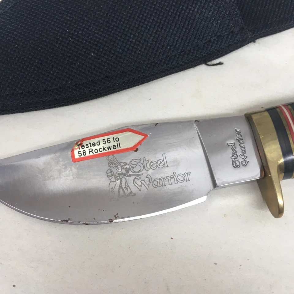 Steel Warrior Hunter Bowie Fixed Blade Knife Full Tang 440 Stainless - Image 2 of 4