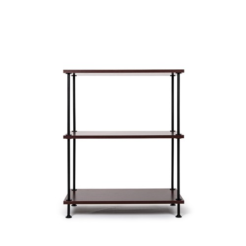3 Tier Wooden Shelving Unit Metal White Black Racking Shelf Storage Display Room - Picture 30 of 32