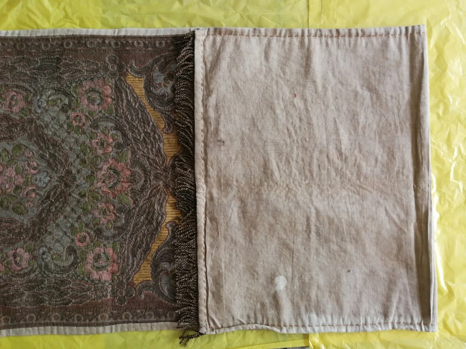 Antique Trukish Handmade Table Cloth Almost 100 Years Old with silver work - Image 4 of 4