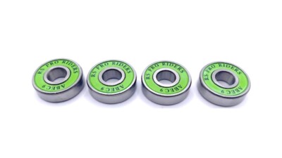 Xtreme Swiss ABEC 9 Chrome Skateboard & Scooter Bearings - 8 Pack (608 RS, 8x22x7mm)