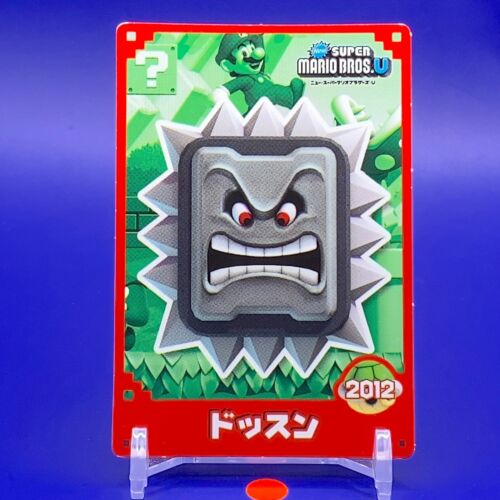 Thwomp New Super Mario Brothers U Card Top 2012 Nintendo Japan F/S #9 - Picture 1 of 6