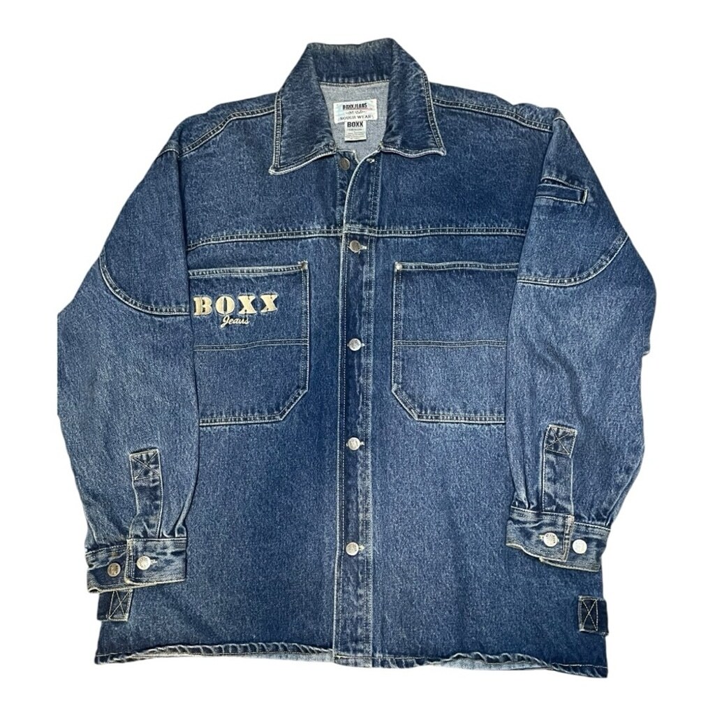 Vintage Boxx Jeans Authentic Denim Shirt Jacket 100% Cotton Mens