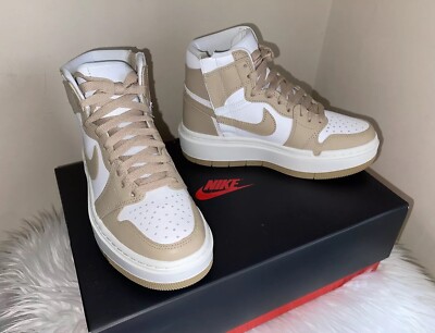 Nike Women’s AIR JORDAN Elevate High White/Desert-Sail Size W 5/M 