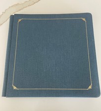 Creative Memories Premiere Album Old Style 12x12 DUSTY DARK BLUE W/ Gold Accents