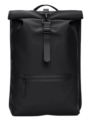 Rains Rolltop Rucksack Waterproof Backpack Bag Black New #13320 MSRP $140 Unisex