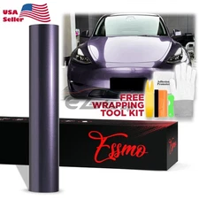 ESSMO PET Super Gloss Metallic Ube Purple Vehicle Vinyl Wrap Decal Like Paint