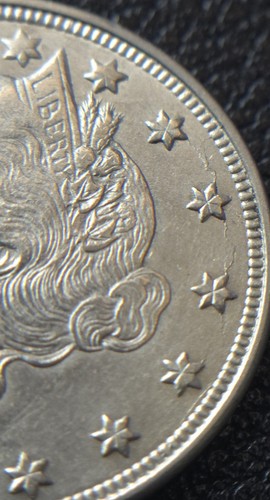1883 Liberty V Nickel – NO CENTS Variety – Dramatic Die Crack ERROR! First-Year - Picture 4 of 8