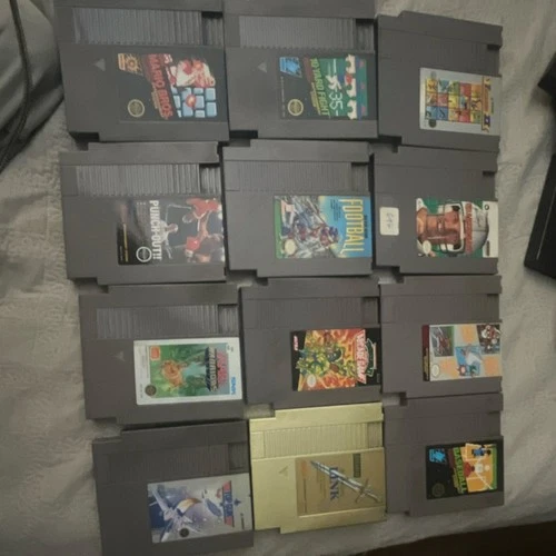 Nintendo NES Game Lot - Super Mario Bros, Punch-Out, Zelda, Sports