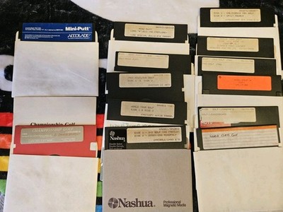 LOT Commodore 64 128 5.25'' Floppy Disk Games Software for Retro VTG GOLF