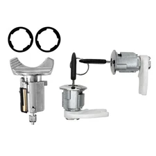 Ignition & Door Lock Cylinder Set For 92-96 Ford Bronco F-150 250 350 Keyed Alik