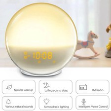 Simulated Sunrise Wake Up Light LED Electronic Alarm Children Bedside Up Wake Li