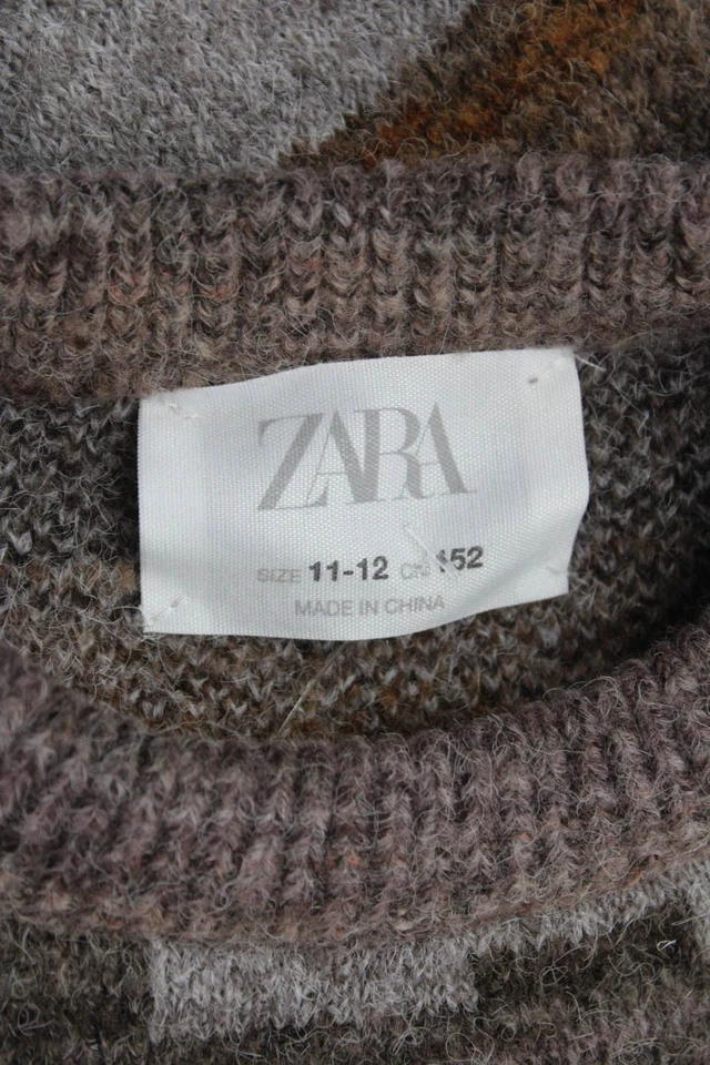 Zara Girls Long Sleeve Round Neck Stripe Knit Sweater Multi Size 11-12Y - Image 3 of 4
