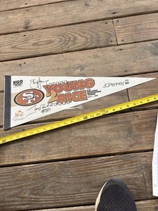 SAN Francisco 49ers Rare J C Penny Pennant Promotion Steve Young Pass To Wise