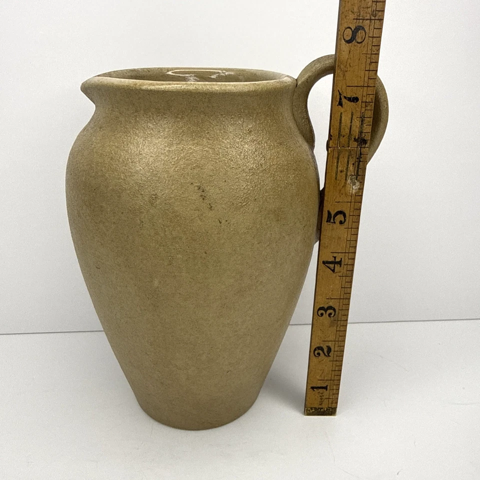 Dee Cee Jug Stoneware Water Pitcher Vintage Pottery 7.5" - Image 3 of 4