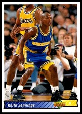 1992 Keith Jennings Rookie Upper Deck Basketball #410 Golden State Warriors