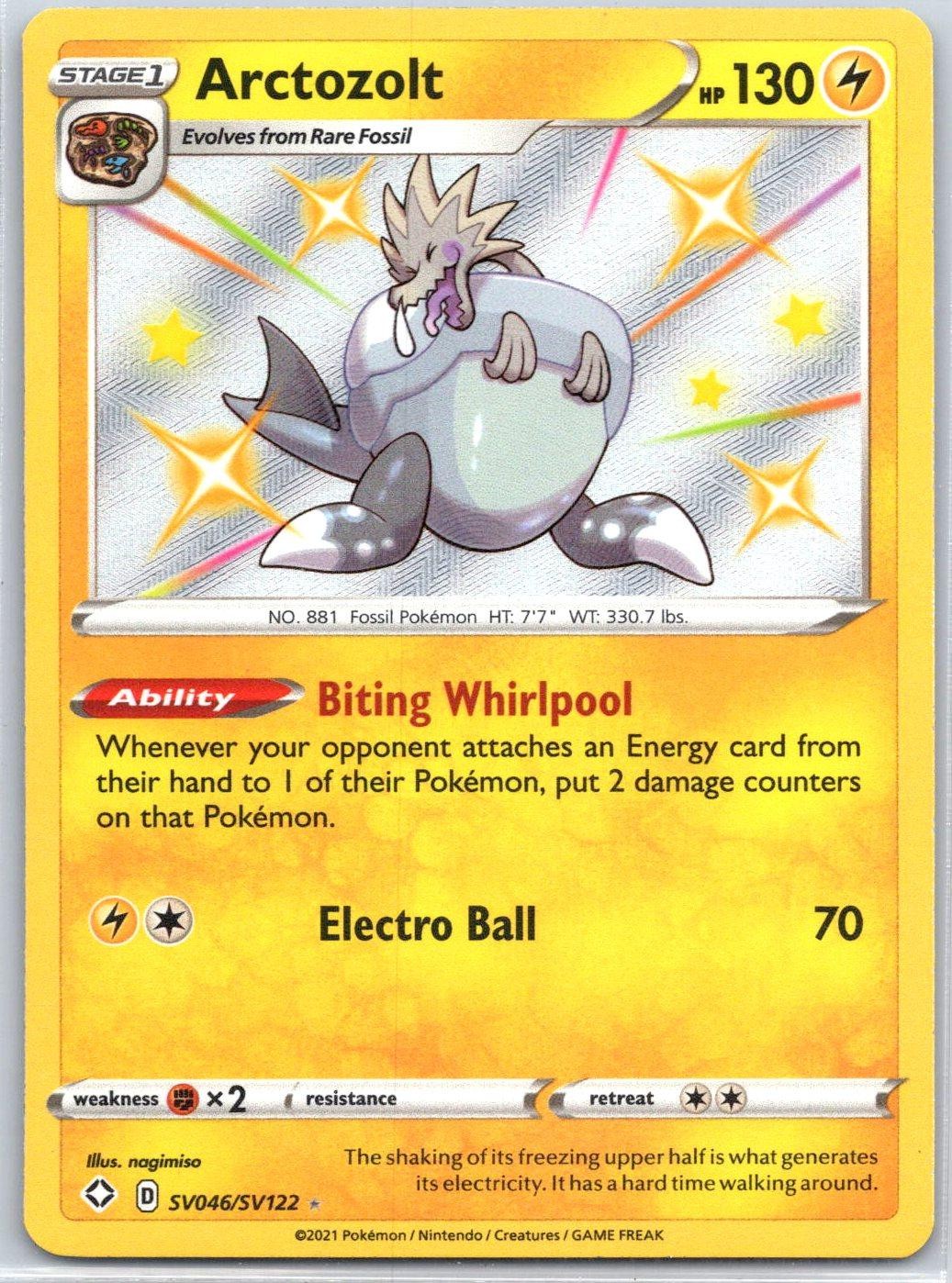 Arctozolt SV046/SV122 Shiny Rare Shining Fates Shiny Vault Pokemon Holo NM