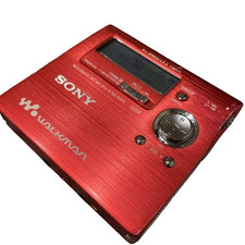 Sony MZ-R909 MD Walkman MiniDisc Player Recorder Red Tested Used From JAPAN