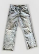 Girls Zara Jeans Size 9 Light Wash Straight Leg Mid Rise Clean Girl