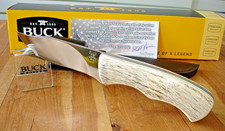 JOE HOUSER CUSTOM BUCK KNIFE 927 MEDIUM SKINNER FAT ELK HANDLE 420HC BLADE USA