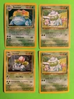 LOT OF 4 POKEMON CARDS- VENUSAUR HOLO CARD VINTAGE BASE SET IVYSAUR-2 BULBASAUR!