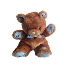 Vintage My First Teddy Bear Brown Blue Open Back