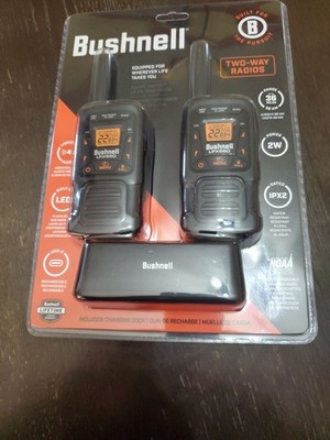 Bushnell LPX550 Walkie Talkie Radio, Pair, 2W power, Rechargeable, New!