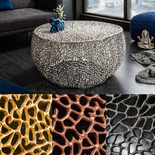 Filigrane Design Couchtisch ABSTRACT LEAF 80cm FARBWAHL Handarbeit Beistelltisch