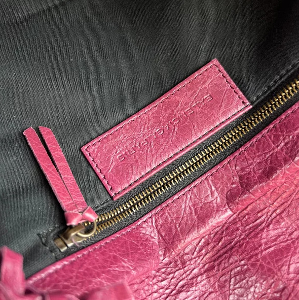 BALENCIAGA Clutch Bag Second Bag Leather Red Vintage Women's Mirror Accessory thumbnail 15