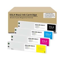 ESL4 Ink Cartridge 220ml Compatible with Roland Eco-Sol MAX2 Ink ESL4-BK ESL4...