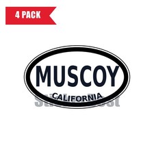 California Muscoy Oval Sticker 4 Pack 3x2 Inch
