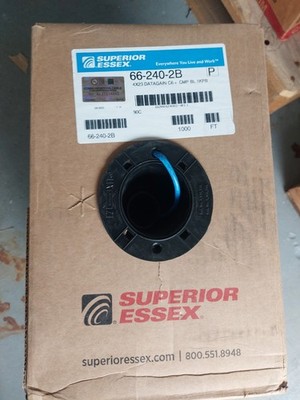 Superior Essex Cat 6+ Plenum Cable Blue 1000 ft Unshielded Twisted-Pair