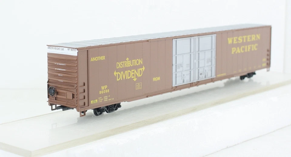 HO Athearn 1984 Western Pacific 86’ Hi Cube Box Car 4 Door WP 86098 - Image 4 of 4