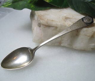 Antique Sterling Silver Purdue University Souvenir Spoon Old Logo 4 3/8" 11.6g