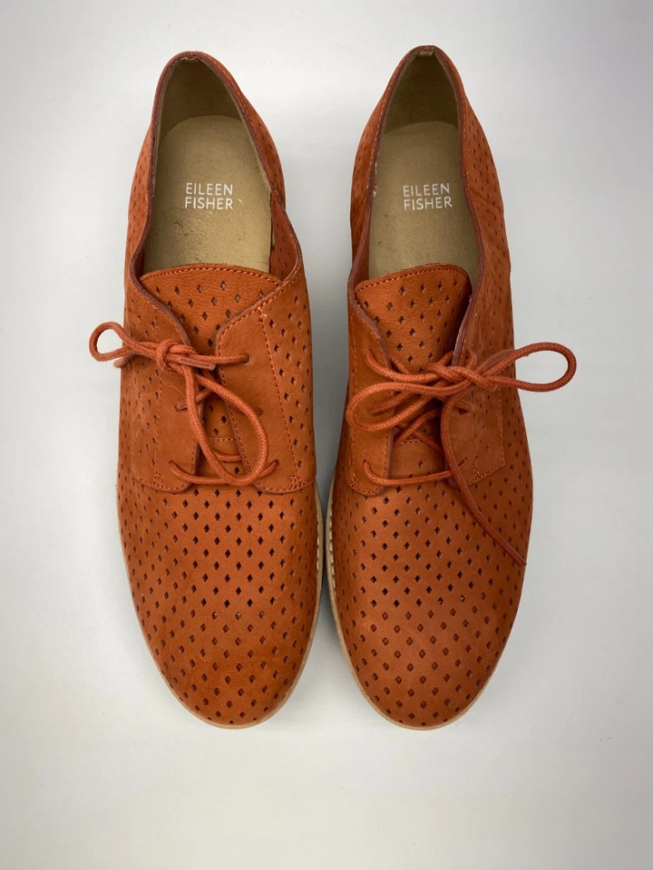Plataforma de gamuza con cordones Eileen Fisher Herringbone para mujer Oxford cómoda talla 11 Foto 3 de 4