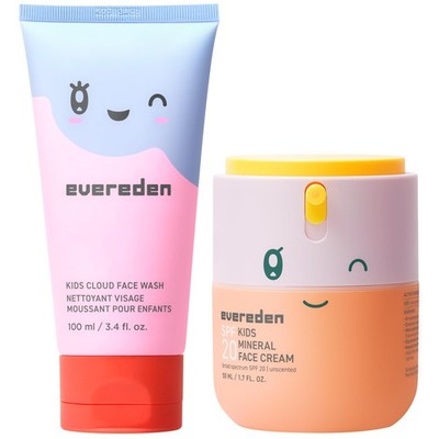 Kids Skincare Bundle Face Wash SPF 20 Mineral Cream Clean Vegan Non Toxic Happy