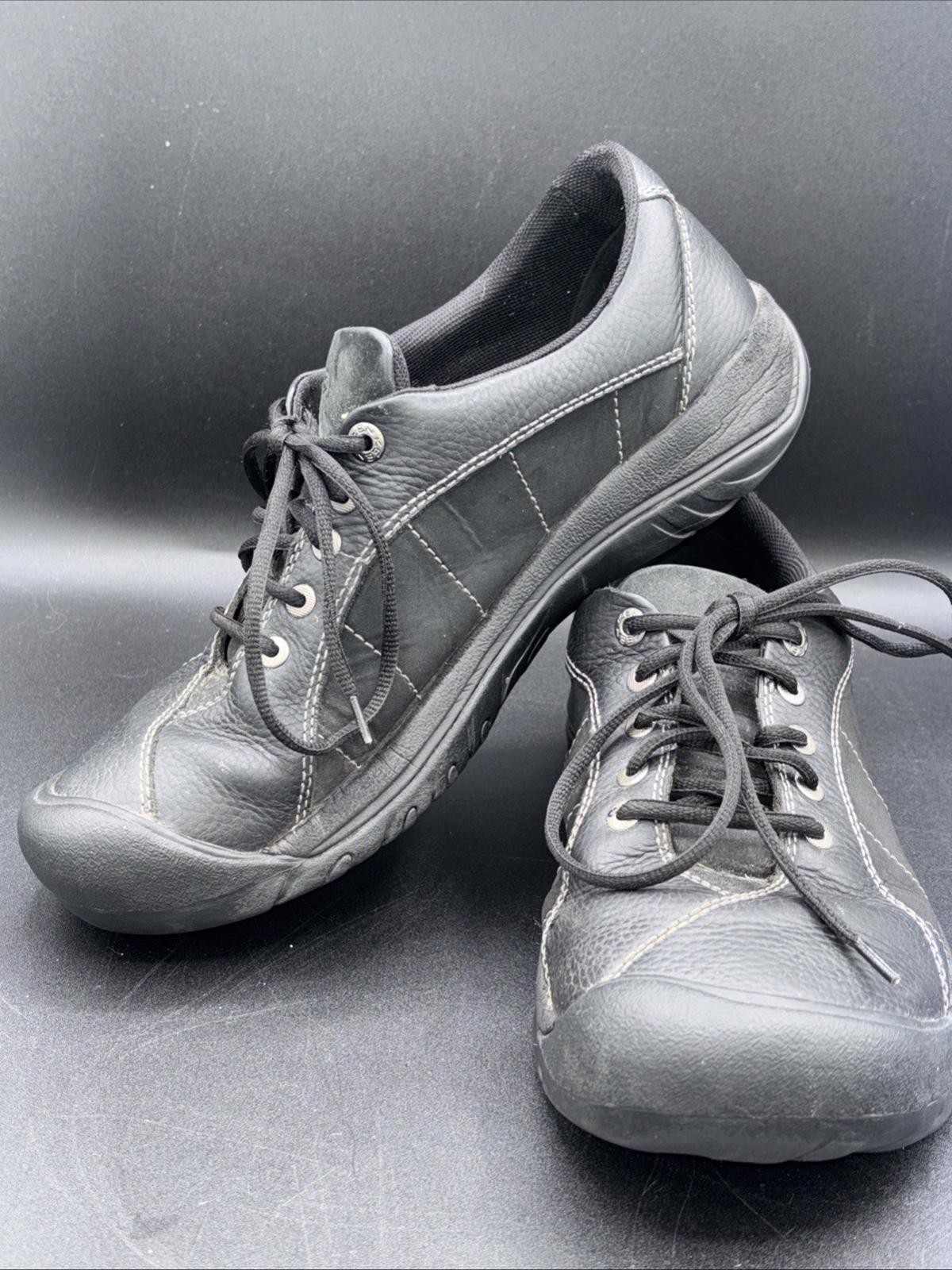 Scarpe Keen Presidio donna taglia 12 pelle escursionismo passeggio nere stringate