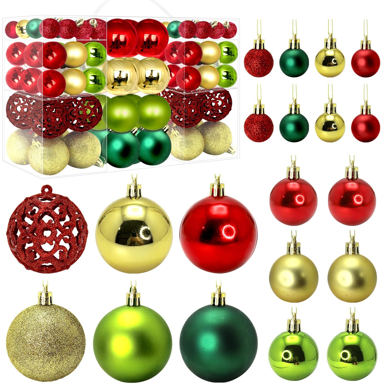 100 Bolas Adornos Esferas De Navidad Decoración Para Árbol Set Bolas de Navidad