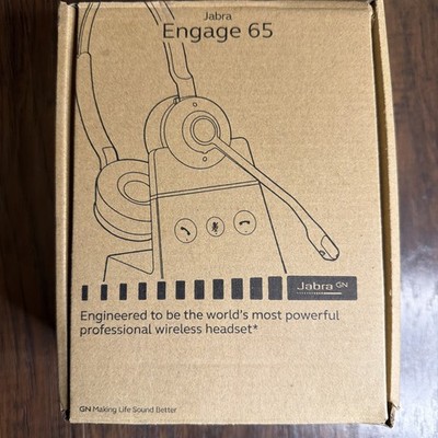 Jabra Engage 65 Stereo UC Wireless Headset System w Base 9559-553-125 Open Box