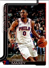 2025-26 Topps Basketball - Tyrese Maxey - #21 Base Card - Philadelphia 76ers