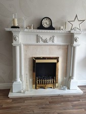 Hand painted Adams fire surround In Antique White With A Wax Finish