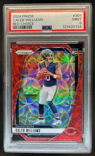 2024 Prizm Caleb Williams RC Choice Red #/20 Bears PSA 9