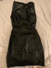 House Of CB Black leather Mini Dress 